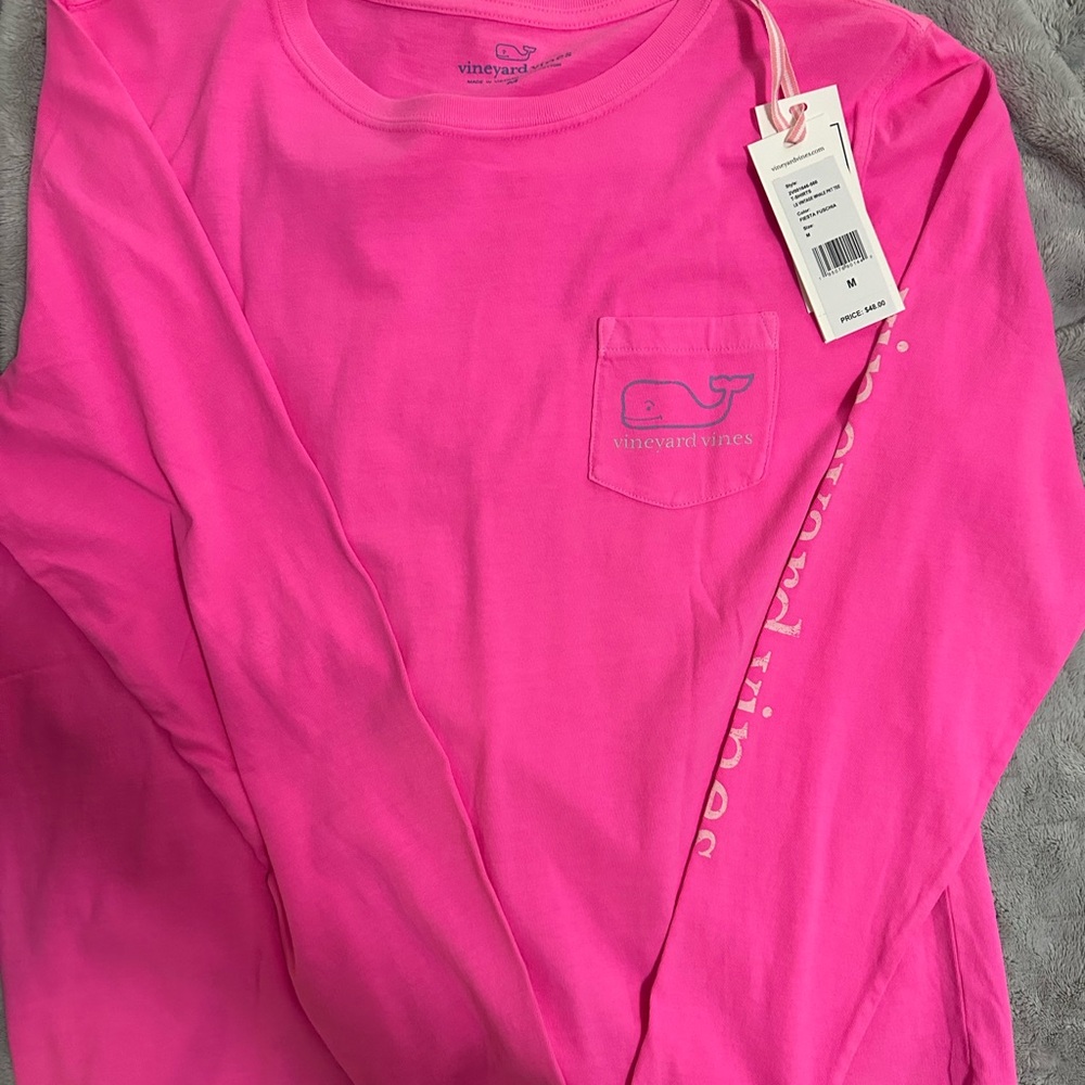 Vineyard Vines Pink Long Sleeve Tee